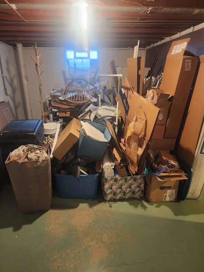 Roll-off dumpster container at job site for 20 Yard Dumpster Rental in Hartford